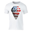 XtraFly Apparel Men's Flag Diamond Crystal American Pride Crewneck Short Sleeve T-shirt