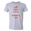 XtraFly Apparel Men's Keep Calm America On American Pride Crewneck Short Sleeve T-shirt