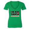 XtraFly Apparel Women's I'm Not Santa Ugly Christmas V-neck Short Sleeve T-shirt