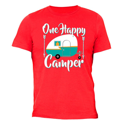 XtraFly Apparel Men's Happy Camper RV Camping Novelty Gag Crewneck Short Sleeve T-shirt