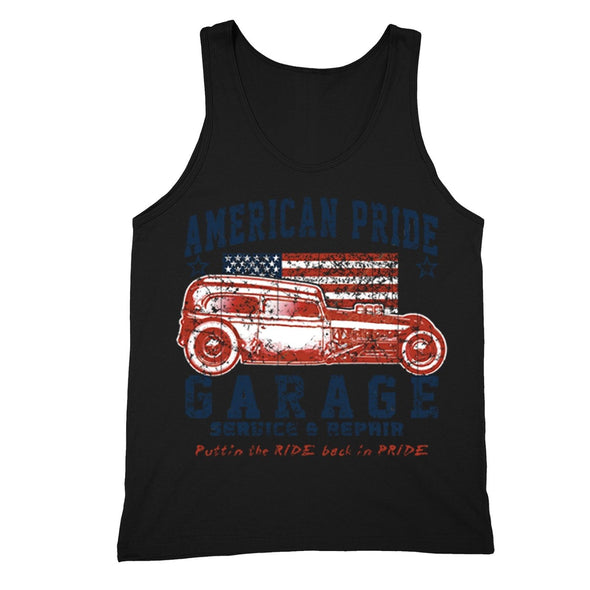 XtraFly Apparel Men's American Flag Distressed 4th of July Tank-Top