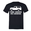 XtraFly Apparel Men's Juice is Loose Bronco OJ Simpson Novelty Gag Crewneck Short Sleeve T-shirt