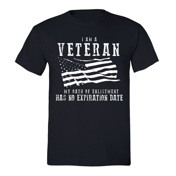 XtraFly Apparel Men's I Am Veteran US Flag Military Pow Mia Crewneck Short Sleeve T-shirt