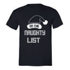 XtraFly Apparel Men's On Naughty List Santa Ugly Christmas Crewneck Short Sleeve T-shirt