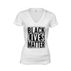 XtraFly Apparel Women's Black Lives Matter BLM America V-neck Short Sleeve T-shirt