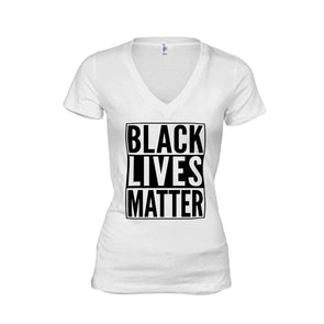 XtraFly Apparel Women's Black Lives Matter BLM America V-neck Short Sleeve T-shirt