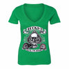 XtraFly Apparel Women's Lucky 7 Skull Live to Ride Biker Motorcycle V-neck Short Sleeve T-shirt