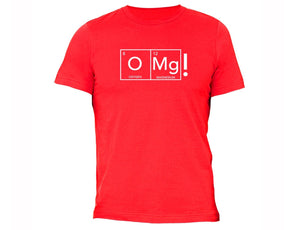 XtraFly Apparel Men's OMG Periodic Table Oxygen Novelty Gag Crewneck Short Sleeve T-shirt