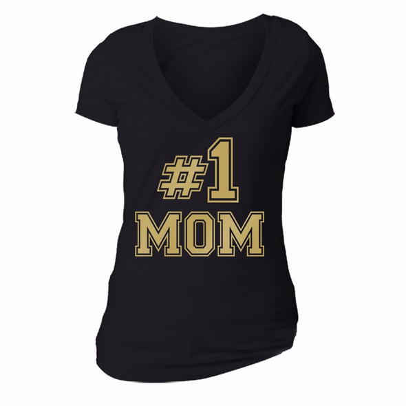 XtraFly Apparel Women's Best Mom Mother's Day V-neck Short Sleeve T-shirt