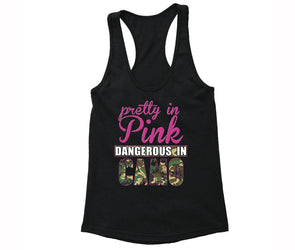 XtraFly Apparel Women's Pretty in Pink Breast Cancer Ribbon Racer-back Tank-Top