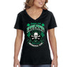 XtraFly Apparel Women's Sons of Ireland Motorcycle Shamrock St. Patrick's Irish V-Neck Short Sleeve T-Shirt