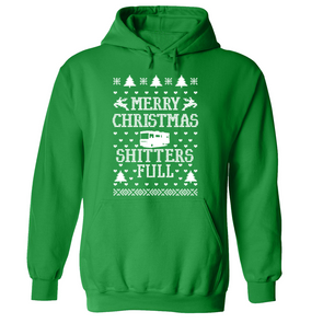 XtraFly Apparel Shitters Full Griswold Ugly Christmas Hooded-Sweatshirt Pullover Hoodie