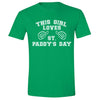 Free Shipping This Girl Loves St Paddy's Day St Patrick shirt Shamrock Clover Irish Men Women Unisex Crewneck T-Shirt