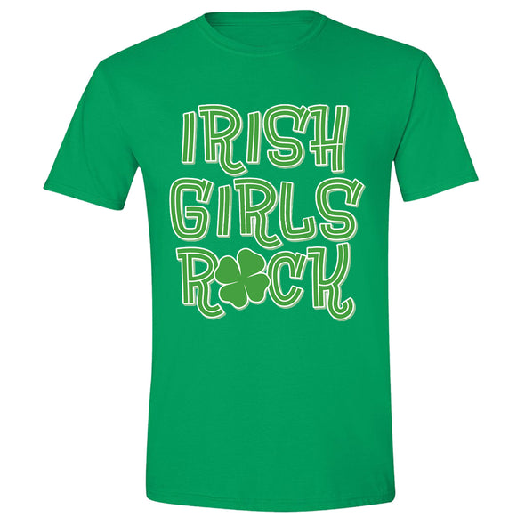 Free Shipping Mens St. Patrick's Day Saint Paddy Drunk shirt Irish Girls Rock Shamrock Clover Irish Crewneck T-Shirt