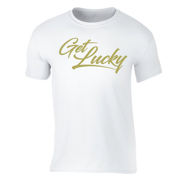 Free Shipping Mens St. Patrick's Day Saint Paddy Drunk shirt Get Lucky Shamrock Clover Irish Crewneck T-Shirt