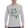 Free Shipping Mens St. Patrick's Day Saint Paddy Drunk shirt Too Cute To Pinch Shamrock Clover Irish Longsleeve T-Shirt