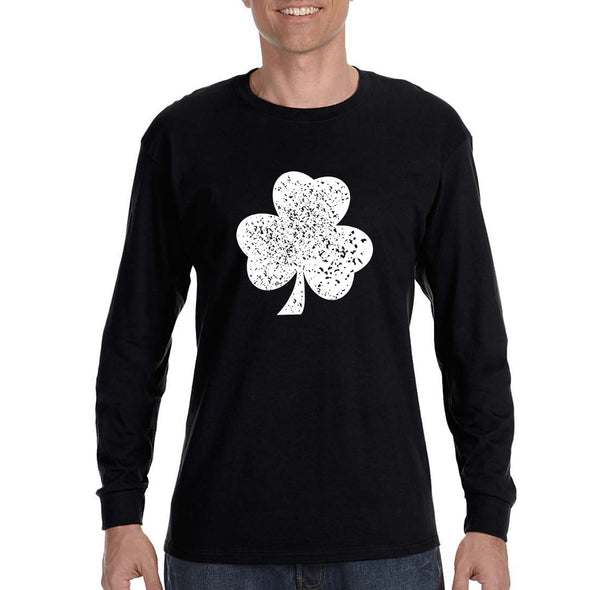 Free Shipping Mens St. Patrick's Day Saint Paddy Drunk shirt Shamrock Clover Irish Mens Long Sleeve T-Shirt