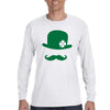 Free Shipping Men's St. Patrick's Day Saint Paddy Drunk shirt Hat Moustache  Shamrock Clover Irish Long Sleeve T-Shirt