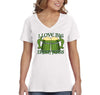 Free Shipping Women's I Love Big Irish Jugs Funny Whiskey Beer St. Patrick's Day V-Neck T-Shirt