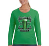 Free Shipping Women's Shamrock Pub Bar Irish Beer Whiskey Shenanigans Party St. Patrick's Day Clover Long Sleeve T-Shirt