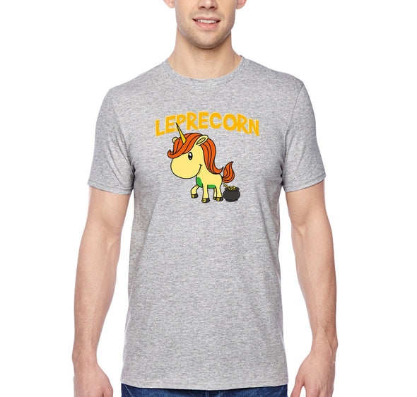 Free Shipping Men's Leprecorn Unicorn Leprechaun St. Patrick's Day Clover Shamrock Shenanigans Pot Gold Irish Shamrock T-Shirt