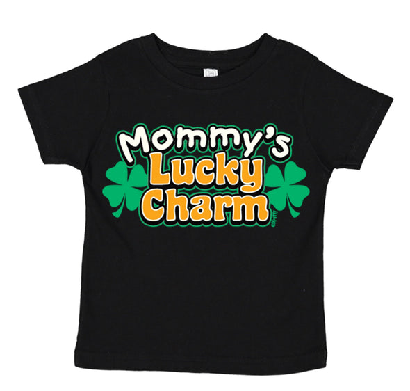 Free Shipping Youth Toddler Kids Mommy's Lucky Charm St. Patrick's Day Clover T-Shirt