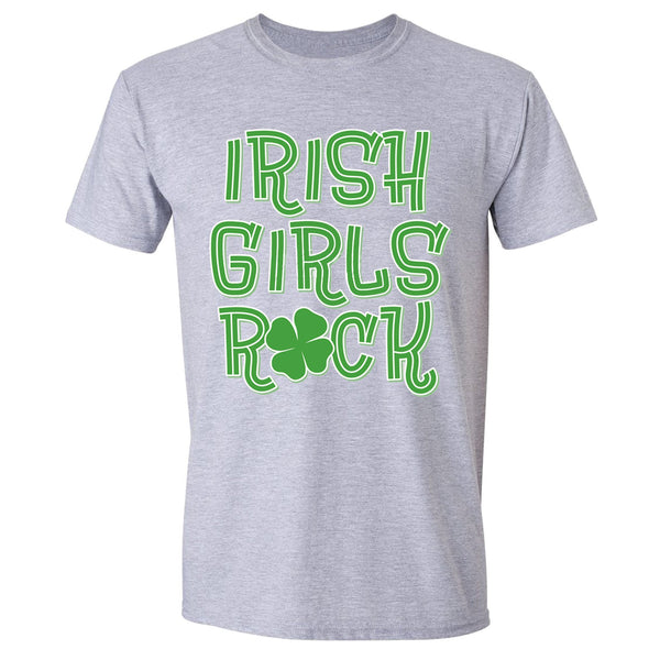 Free Shipping Mens St. Patrick's Day Saint Paddy Drunk shirt Irish Girls Rock Shamrock Clover Irish Crewneck T-Shirt