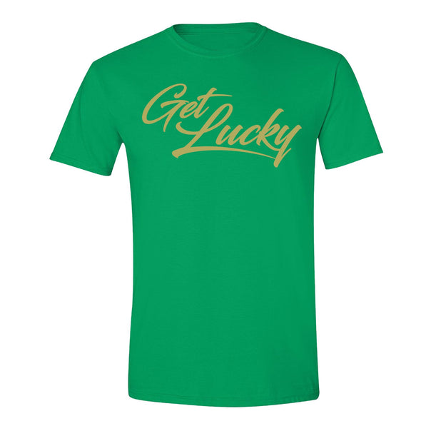 Free Shipping Mens St. Patrick's Day Saint Paddy Drunk shirt Get Lucky Shamrock Clover Irish Crewneck T-Shirt