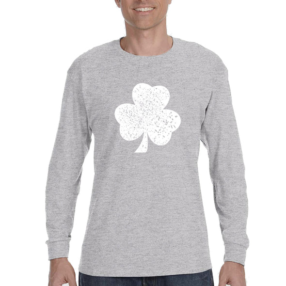 Free Shipping Mens St. Patrick's Day Saint Paddy Drunk shirt Shamrock Clover Irish Mens Long Sleeve T-Shirt