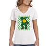 Free Shipping Women's Dab Leprechaun Dabbing Clover Shamrock Party Funny Shenanigans Whiskey Drink Irish  St. Patrick's Day V-Neck T-Shirt