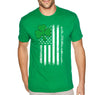 Free Shipping Men's Shamrock USA Flag Clover Shamrock Irish Ireland St. Patrick's Day T-Shirt