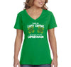 Free Shipping Women's Touch My Lucky Charms Choke Leprechauns Funny Shenanigans Clover Shamrock Irish Beer St. Patrick's Day V-Neck T-Shirt