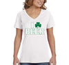 Free Shipping Women's I Love Beer St. Patrick's Day Clover Beer Drinking Celtic Party Funny Shamrock Shenanigans V-Neck T-Shirt