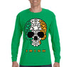 Free Shipping Men's Shamrock Skull Flag St. Patrick's Day Drinking Beer Shamrock Funny Party Shenanigans Long Sleeve T-Shirt