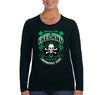 Free Shipping Women's Sons of Ireland Irish Biker Motorcycle Celtic Clover Shenanigans St. Patrick's Day Long Sleeve T-Shirt