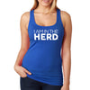 XtraFly Apparel Women&#39;s I Am in the Herd Vaccinated Vaxx Science Racerback