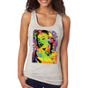 XtraFly Apparel Women&#39;s Neon Marilyn Monroe Sexy Pin Up Vintage Blonde Bombshell Beauty Tie Dye Racerback