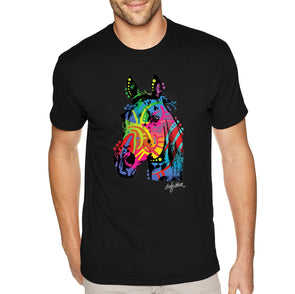 XtraFly Apparel Men&#39;s Tee Neon Horse Mustang Pony Wild Animal Cowboy Cowgirl Horseback Riding Stable Race Pet Ranch Tribal Crewneck T-shirt