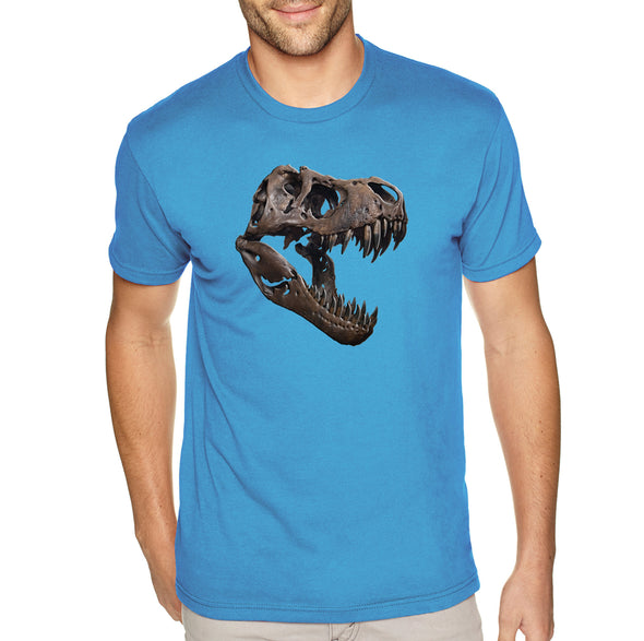 XtraFly Apparel Men&#39;s Tee T-Rex Skull Dinosaur Fossil Skeleton Artifact Ancient Prehistoric Wild Tyrannosaurus Triceratops Crewneck T-shirt