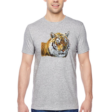 XtraFly Apparel Men&#39;s Tee Tiger Head Portrait Wild Animal Wildlife Zoo Safari Lion Jungle Africa African Cat Crewneck T-shirt