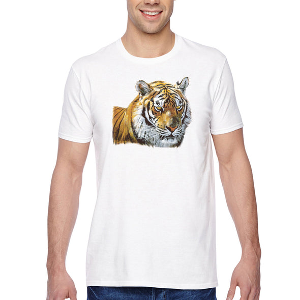 XtraFly Apparel Men&#39;s Tee Tiger Head Portrait Wild Animal Wildlife Zoo Safari Lion Jungle Africa African Cat Crewneck T-shirt