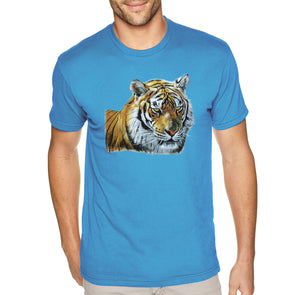 XtraFly Apparel Men&#39;s Tee Tiger Head Portrait Wild Animal Wildlife Zoo Safari Lion Jungle Africa African Cat Crewneck T-shirt