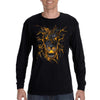 XtraFly Apparel Men&#39;s Glowing Lion Wild Animal Glow Jungle Zoo Wildlife Cat Safari Africa African Tiger Long Sleeve T-Shirt