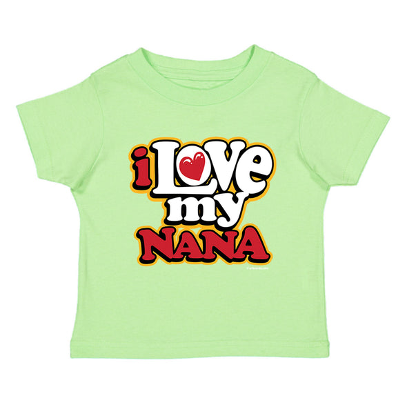 XtraFly Apparel Youth Toddler I Love My Nana Grandma Granny Grandchild Kids Birthday Gift Soft Fun Daughter Son Boy Girl Crewneck T-Shirt