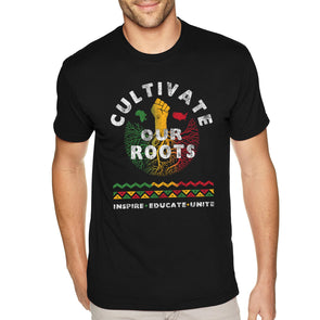 XtraFly Apparel Men&#39;s Tee Cultivate Our Roots African Heritage Africa Roots Black Is Beautiful Lives Matter BLM Pride Rasta Crewneck T-shirt