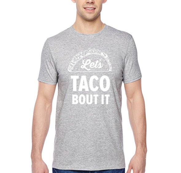 XtraFly Apparel Men&#39;s Tee Let&#39;s Taco Bout It Mexico Mexican Heritage Cinco De Mayo Hispanic Spanish Fiesta Latino Margarita Crewneck T-shirt