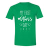 XtraFly Apparel Men&#39;s My First Mother&#39;s Day 2021 Motherhood Proud Momma Madre Mommy Grandma Grandmother Nana Mama Granny Crewneck T-shirt