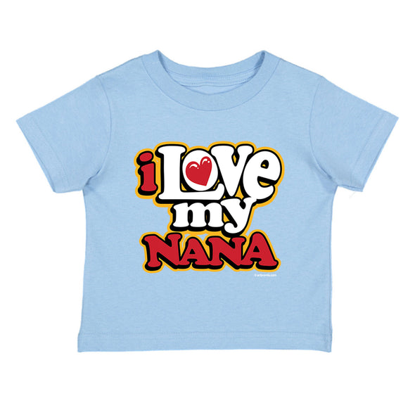 XtraFly Apparel Youth Toddler I Love My Nana Grandma Granny Grandchild Kids Birthday Gift Soft Fun Daughter Son Boy Girl Crewneck T-Shirt