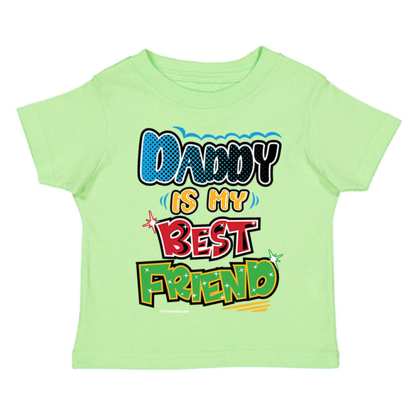 XtraFly Apparel Youth Toddler Daddy Is Best Friend Dad Papa Father Kids Birthday Gift Baby Soft Fun Daughter Son Boy Girl Crewneck T-Shirt