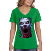 XtraFly Apparel Women&#39;s Demon Awakening Devil Undead Monster Gothic Fantasy Hades Underworld Horror Clown Orc Ork Mythical V-neck T-shirt